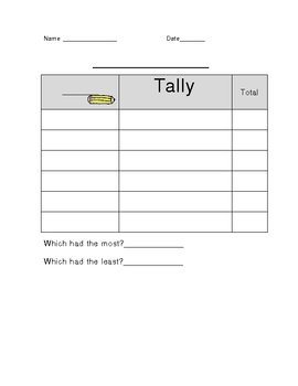 Blank Tally Chart And Bar Graph Worksheet