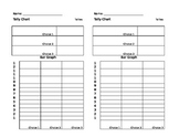 Blank Tally Chart and Graph Paper