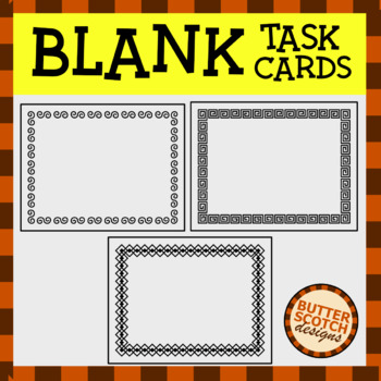 Preview of Blank Task Card Borders Hand-Designed