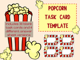 Blank Task Card Template Popcorn theme