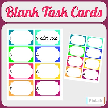 Preview of Blank Task/Station/Center/Scoot Cards