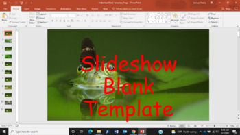 Preview of Blank Template PowerPoint Slideshow, FROG Theme