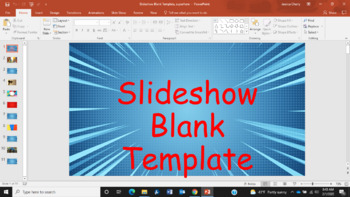 Preview of Blank Template PowerPoint Slideshow, SUPERHERO Theme