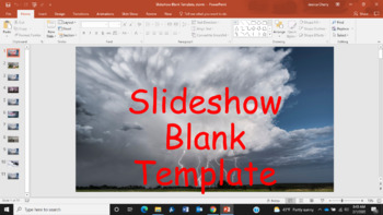 Preview of Blank Template PowerPoint Slideshow, WEATHER Theme
