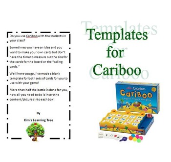 Preview of Blank Templates For Cariboo----Make your own cards!