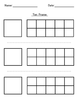 Blank Ten-Frame, Double Ten-Frame Template by Connor Jeon | TPT