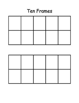 Blank Ten Frames by Golden Delicious Education | TpT