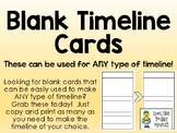 Blank Timeline Cards - FREEBIE