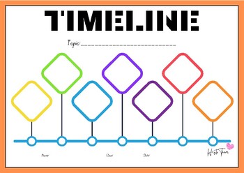 Preview of Blank Timeline Templates - Printables