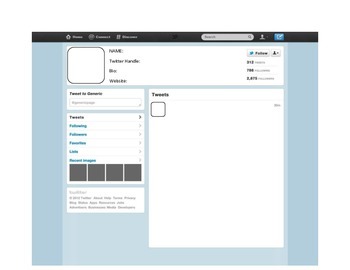 blank twitter profile template