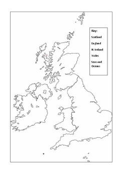 Blank Uk Map By Steven S Social Studies Teachers Pay Teachers