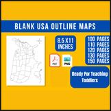 Blank USA Maps to Practice Labeling | 5th & 6th Grade Worksheets