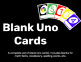 blank uno cards teaching resources teachers pay teachers