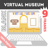 Blank Virtual Museum Google Slides with 9 Frames FANCY