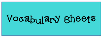 Preview of Blank Vocabulary Sheets