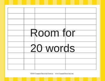 free blank vocabulary worksheet by common classroom tpt