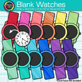 Blank Watchband Clipart: 13 Rainbow Watches Time Clock Cli