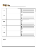 Blank Weekly Planner/To Do List