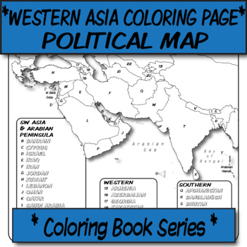 west asia political map