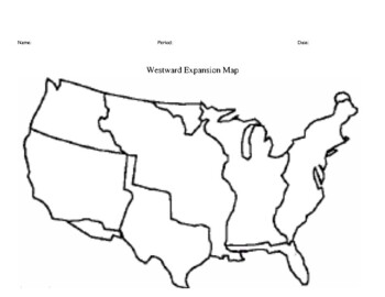 westward expansion blank map