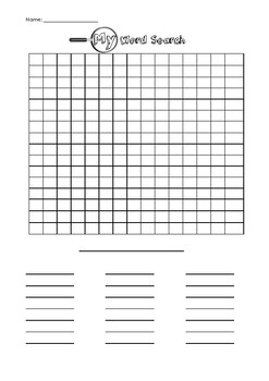 blank word search grid students can make their own by jamie scott