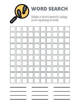 blank word search template by elt buzz teaching resources tpt