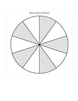 blank word wheel math wheel by mama hen teachers pay teachers