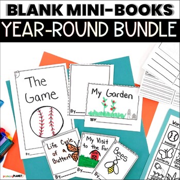 Preview of Foldable Blank Mini-Book Templates - Year Round - Mini-Books