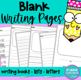 Blank Writing Pages- Books - Lists - Letter Formats