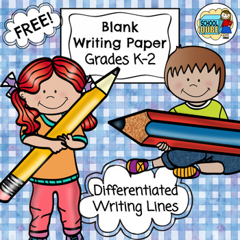 Preview of Blank Writing Paper Grades K-2