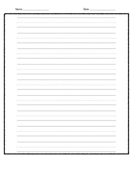 Preview of Blank Writing Template (Fat Lines) FREE, PDF