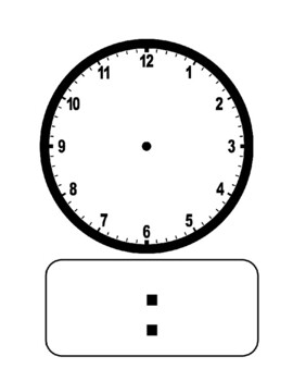 blank analog clock teaching resources teachers pay teachers