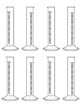 Preview of Blank graduated cylinder Set of 8