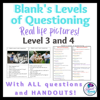 Preview of Blank's Levels of Questioning Level 3 and 4 with HANDOUTS