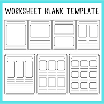 Preview of Blank square worksheet template with rounded edges