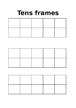 Blank tens frames by Teach with Tan | Teachers Pay Teachers