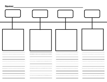 Preview of Blank timeline for writing, biography or story retell