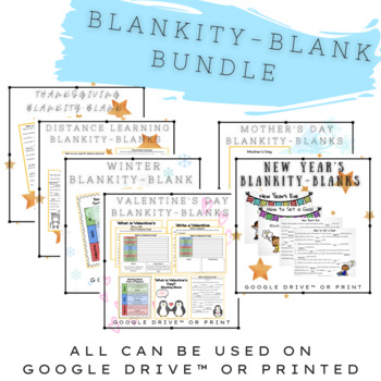Preview of Blankity-Blank Bundle! (Google Drive and Printable)
