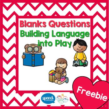 Preview of Blanks Questions - Building Language into Play - Sample