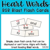 Blast Heart Word Flash Cards | Simple & Printable