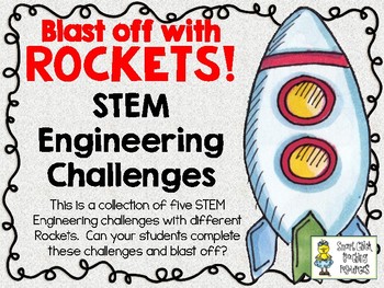 Preview of Blast Off with Rockets! - STEM Engineering Challenges - Set of Five!