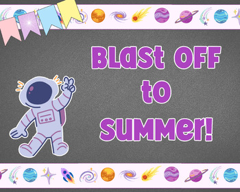 Preview of Blast Off to Summer // Space Bulletin Board Decor