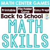 MATH CENTERS- Back to School Math Skills - Measuring, Numb