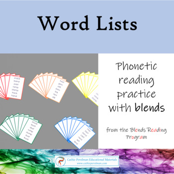 Preview of Blend Word List Families :Montessori Phonetic Reading Activity