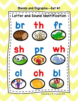 Blend and Digraphs Sound Mat Task Cards PHONICS by A W Creations