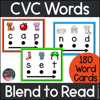 Decoding CVC Words – Blend to Read Short Vowel Words With Keyword Pictures