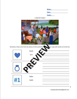 Preview of Blended Family Handwriting Handout