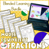 Blended Learning Bundle Equivalent Fractions Models with N