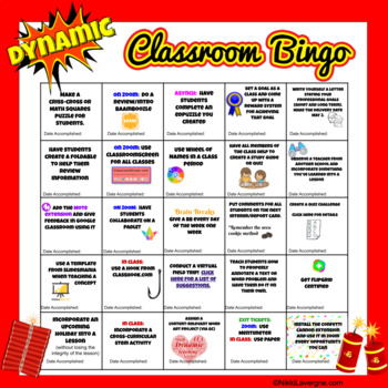 Preview of Blended Learning Professional Development BINGO Dynamic Teaching