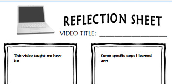 Preview of Blended Learning Reflection Sheet